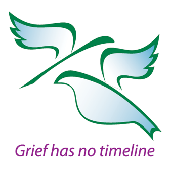 Ridge Meadows Hospice Society Dove Logo grief has no timeline