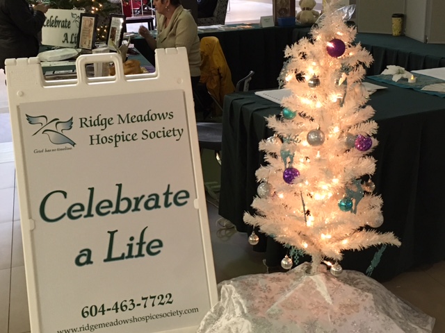 Celebrate a Life tree display at Haney Place Mall in 2016